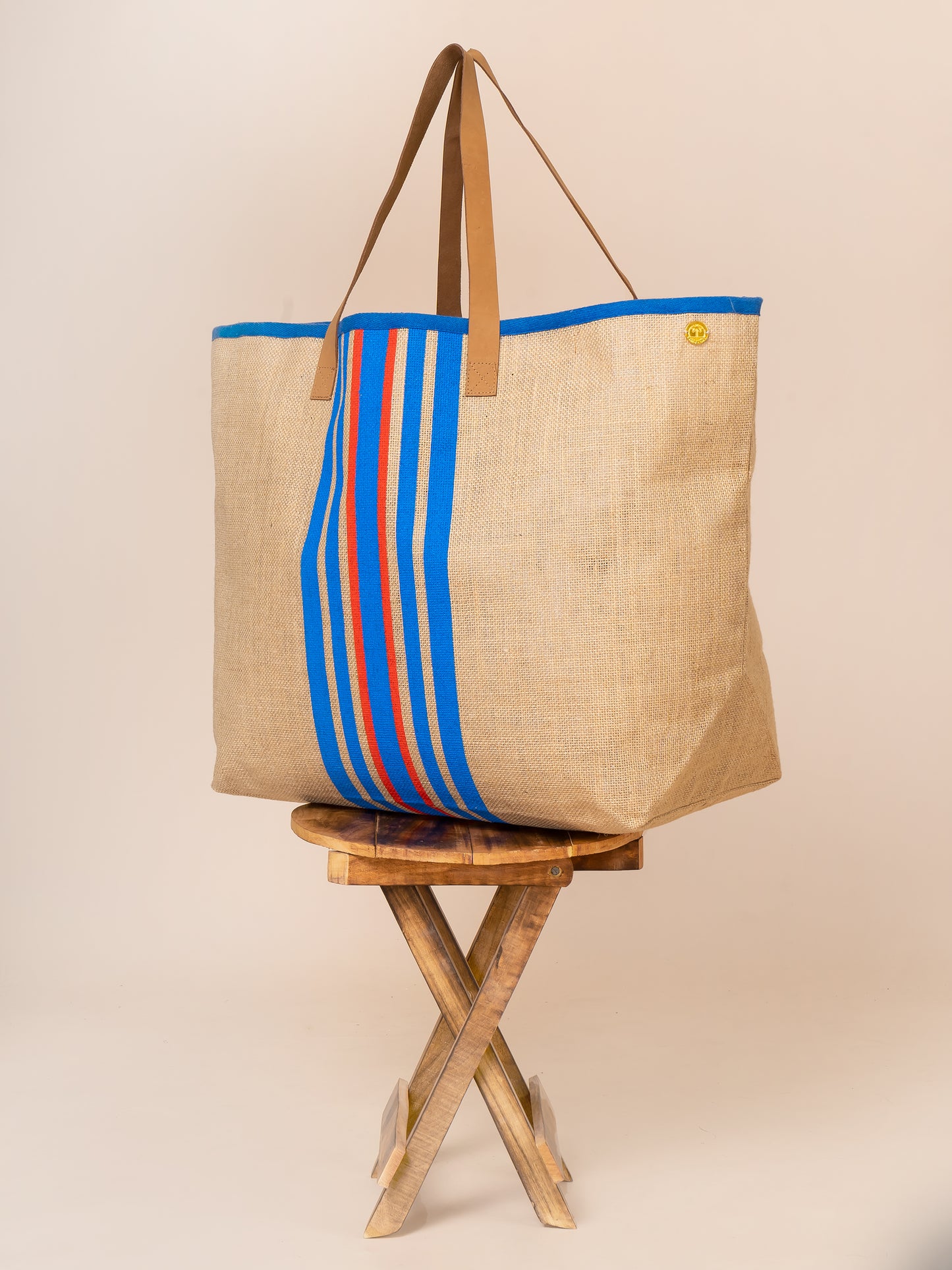 The Natural  Jute Bag Multicoloured Printed