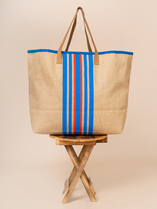 The Natural  Jute Bag Multicoloured Printed