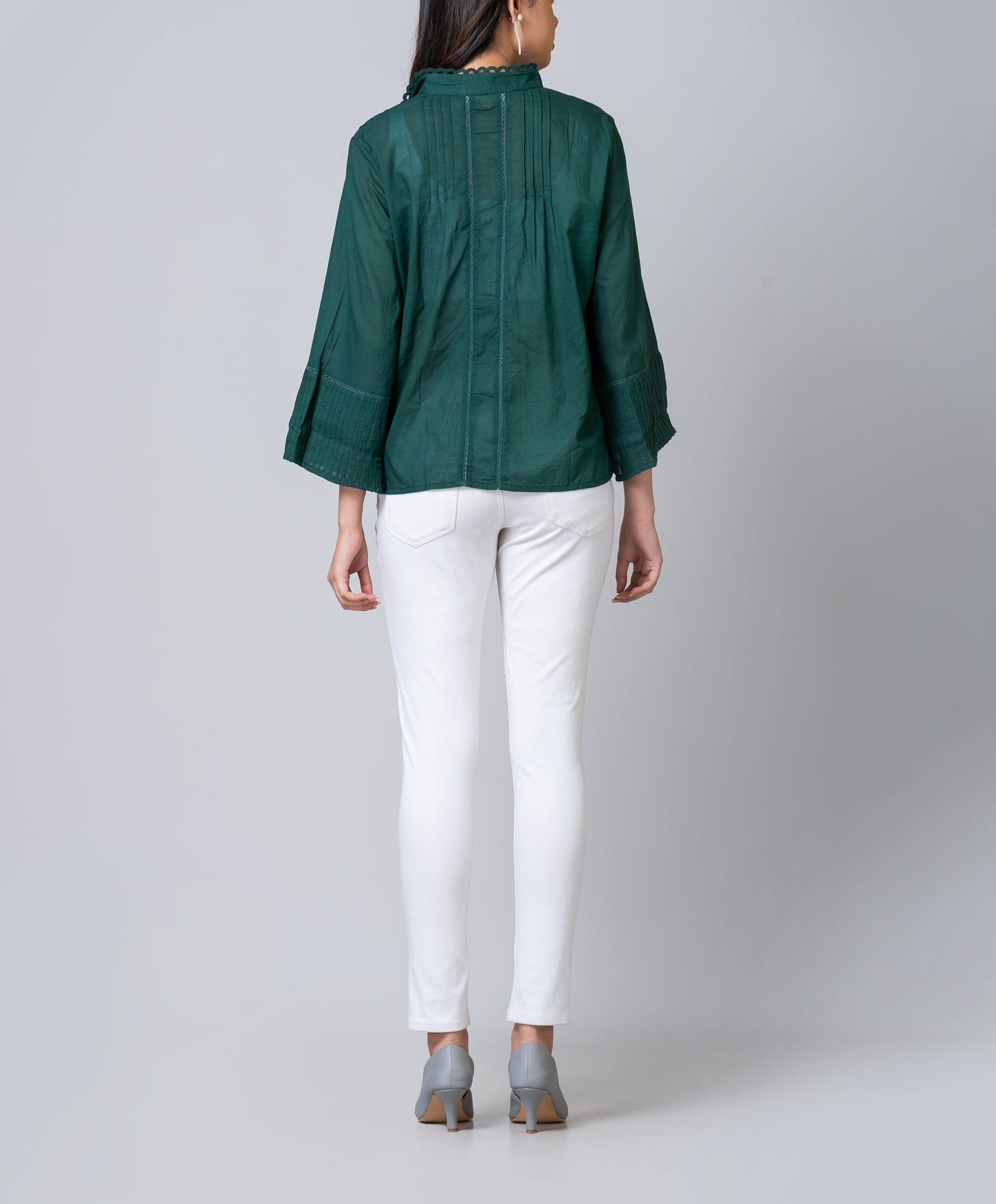 Olivia Green Lightweight Tunic Blouse