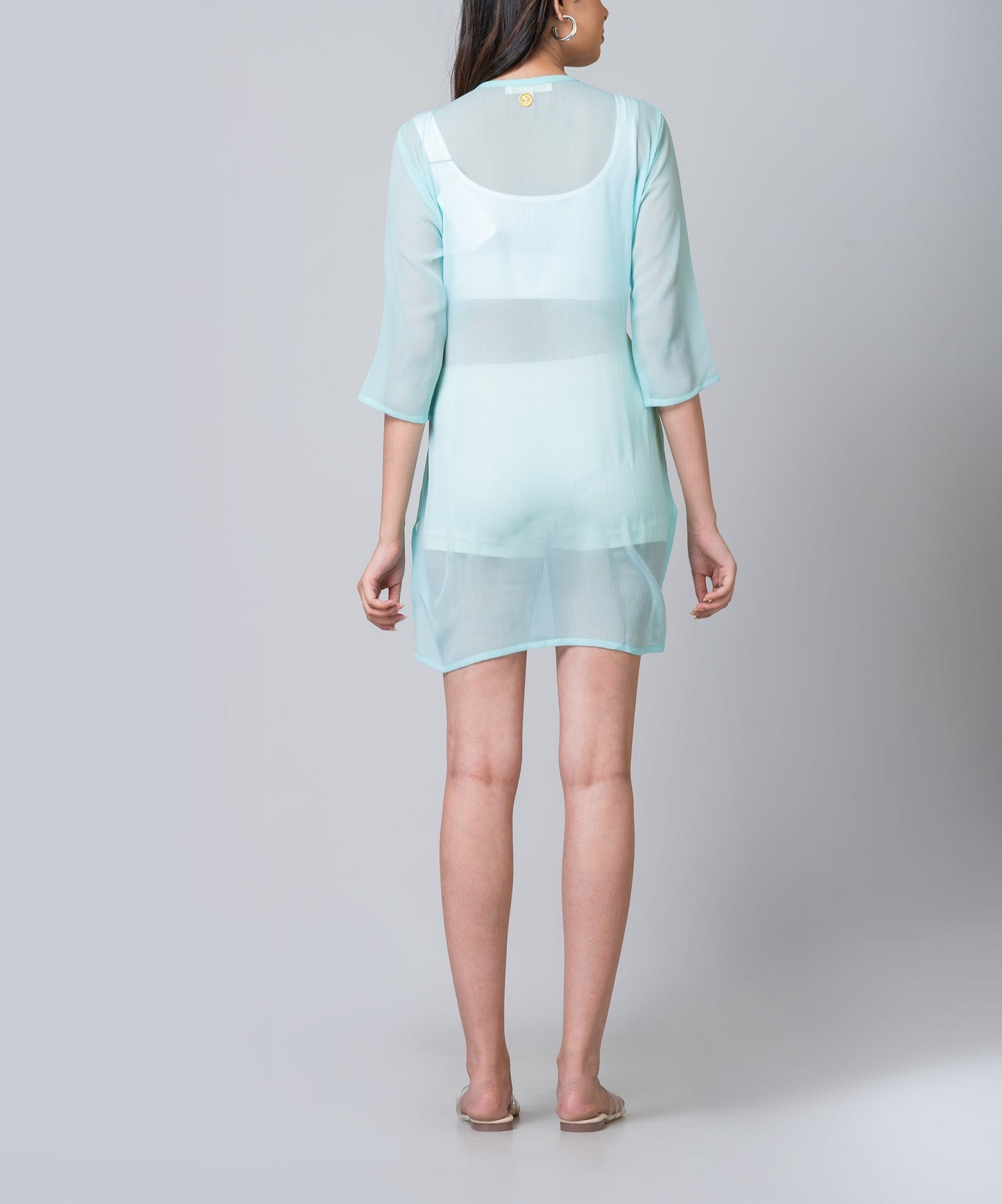 Katie Nectar Aqua Swim Cover-Up Dress