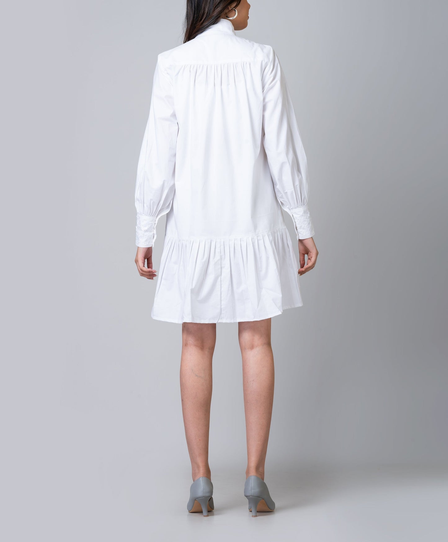 Elsa Palm White Embroidered Mini Dress