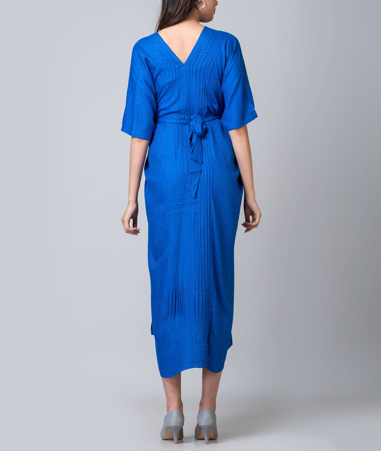 Nassau Embroidered Long Slit Kaftan Dress