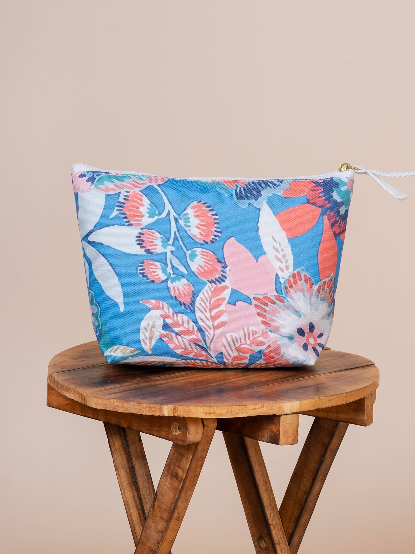 Nectar Floral Cotton Canvas Pouch