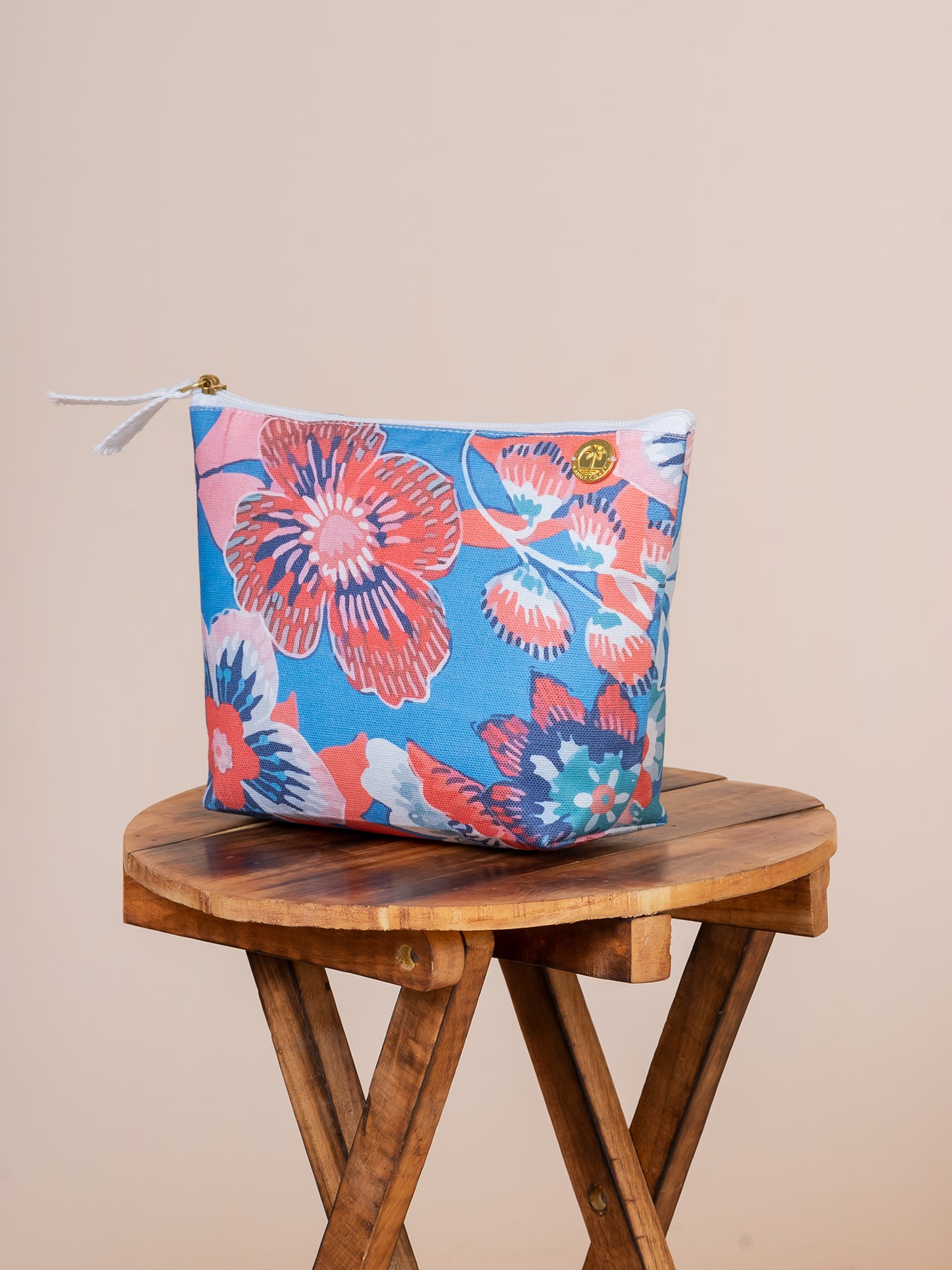 Nectar Floral Cotton Canvas Pouch