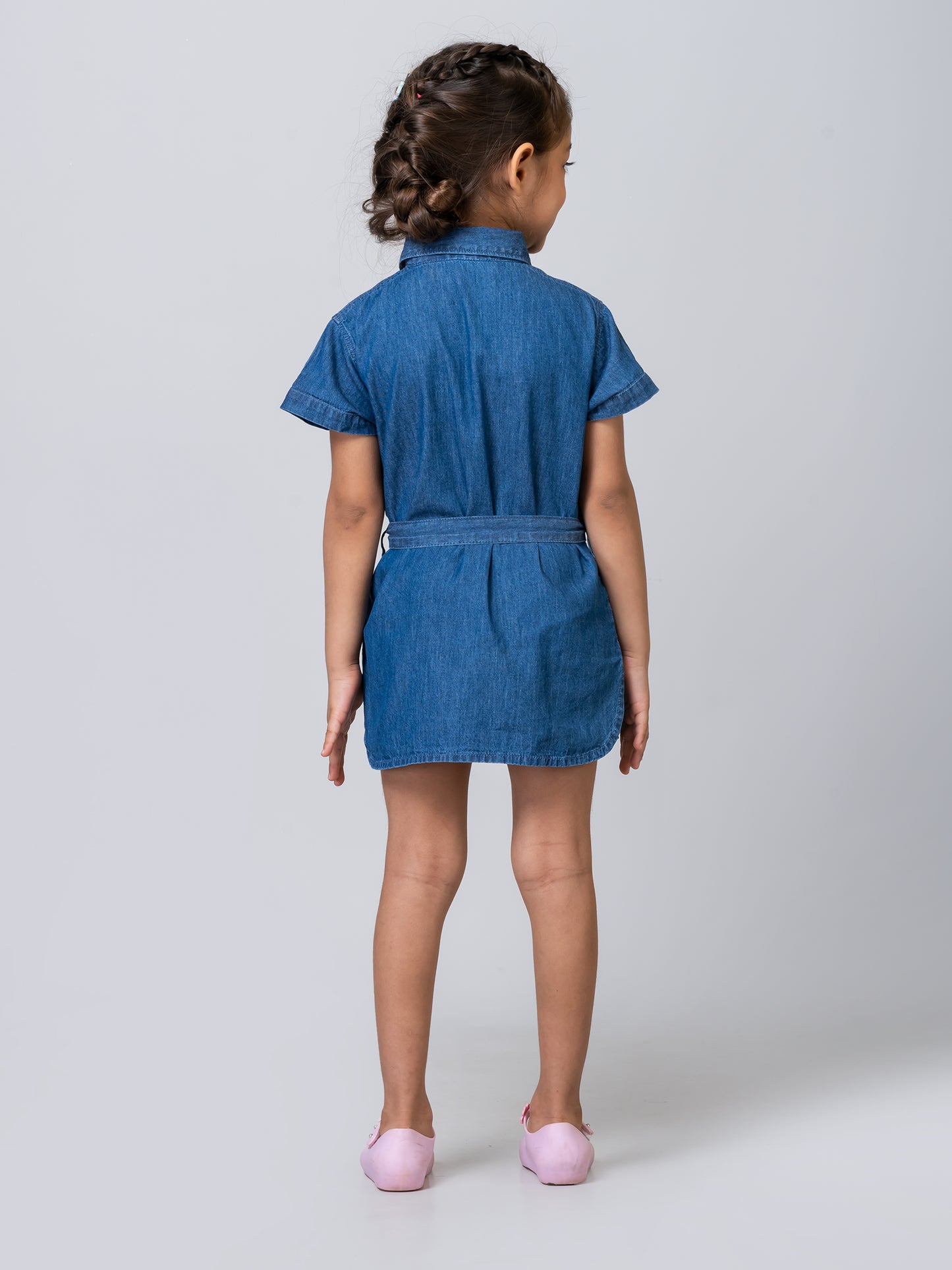 Girls Denim Classic Shirt Dress