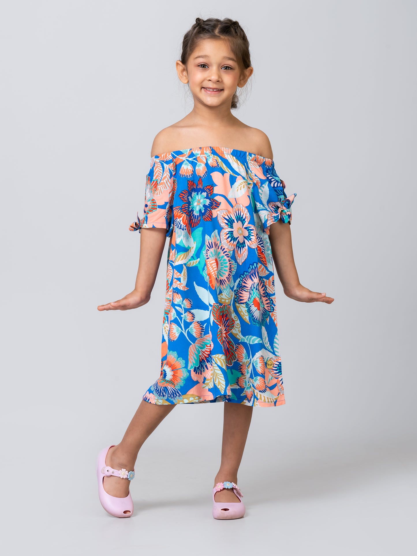 Girls Nectar Off shoulder Swim Coverup Dress