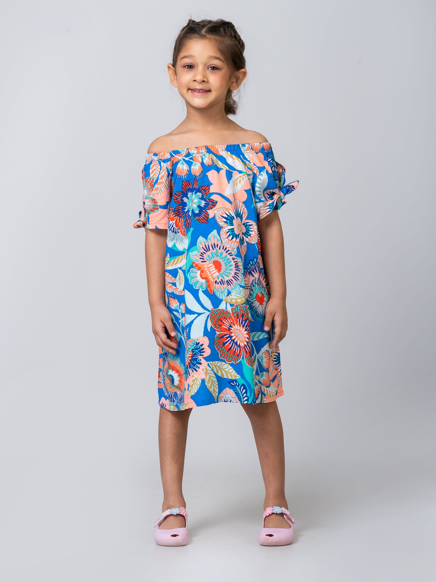 Girls Nectar Off shoulder Swim Coverup Dress