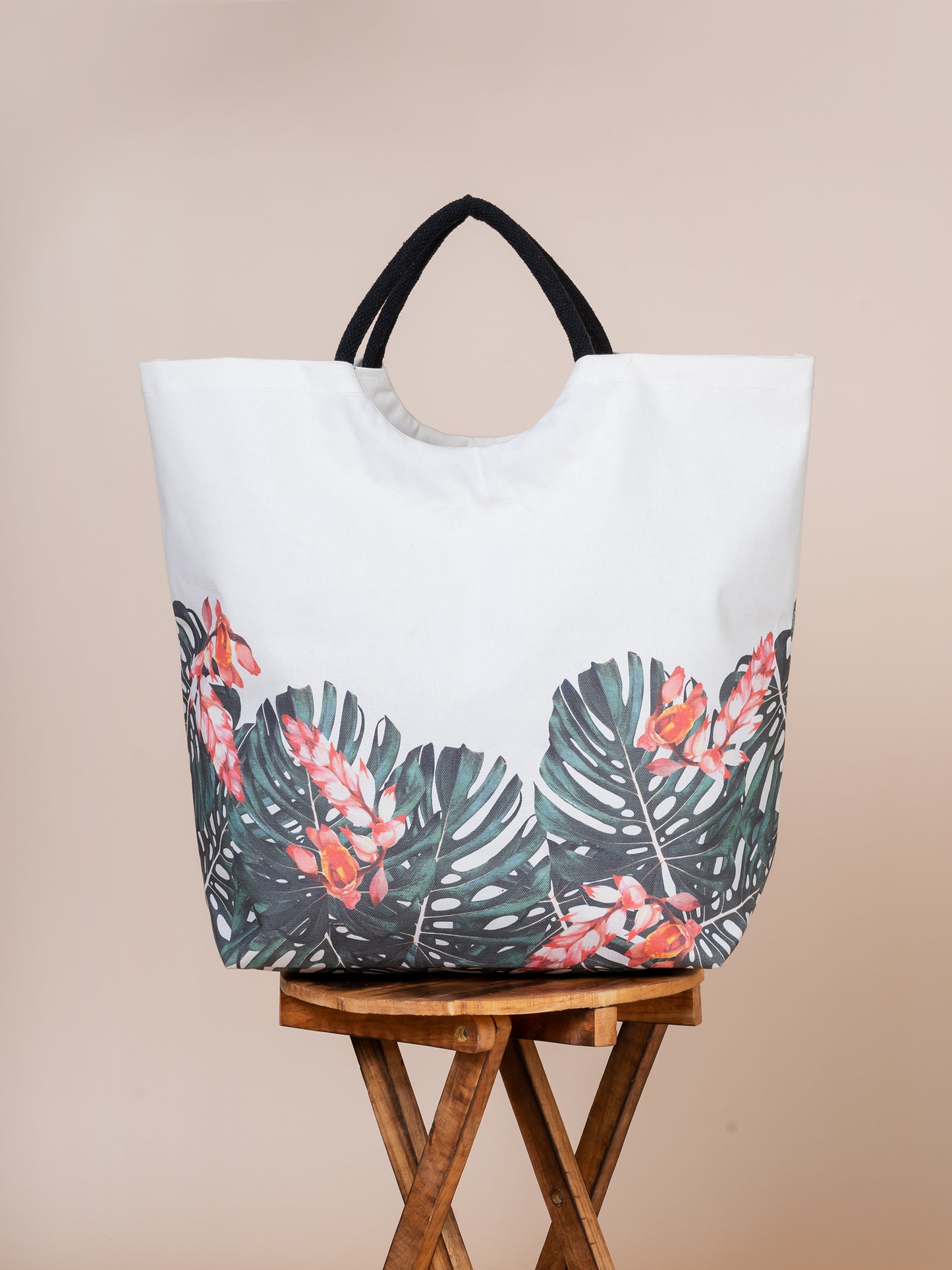 Palm Beach Cotton Canvas Tote Bag