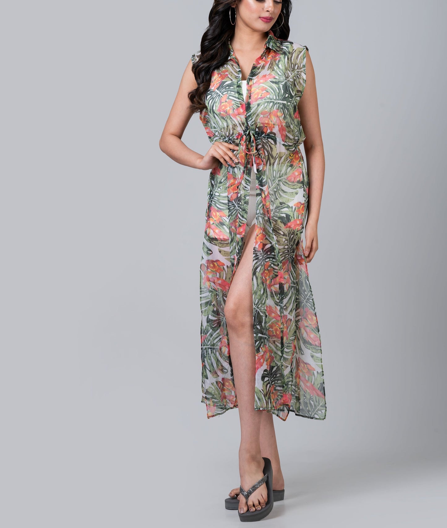 Palm Beach Swim Cover-Up Shirt Dress