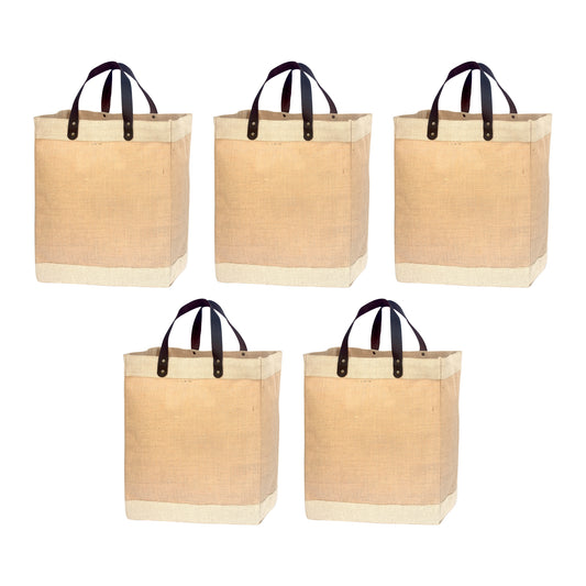 One French  Burlap Jute Tote